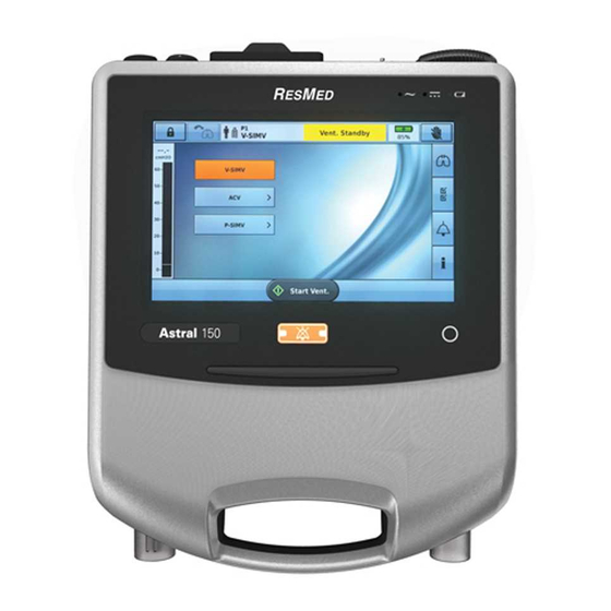 ResMed Astral 150 Information And User Manual For Qualified Professionals
