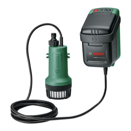 Bosch GardenPump 18 Original Instructions Manual