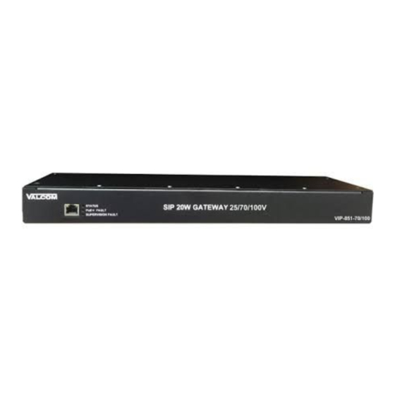 Valcom VIP-851-25-IC InformaCast Manual