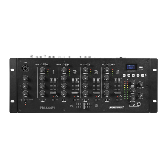 Omnitronic PM-444Pi 4-Channel DJ Mixer Manuals