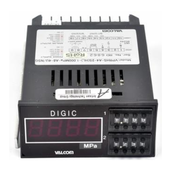 Valcom VPRHS-U Digital Pressure Meter Manuals