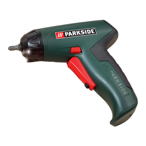 Parkside KH 3036 LITHIUM ION CORDLESS SCREWDRIVER Operation And Safety Notes