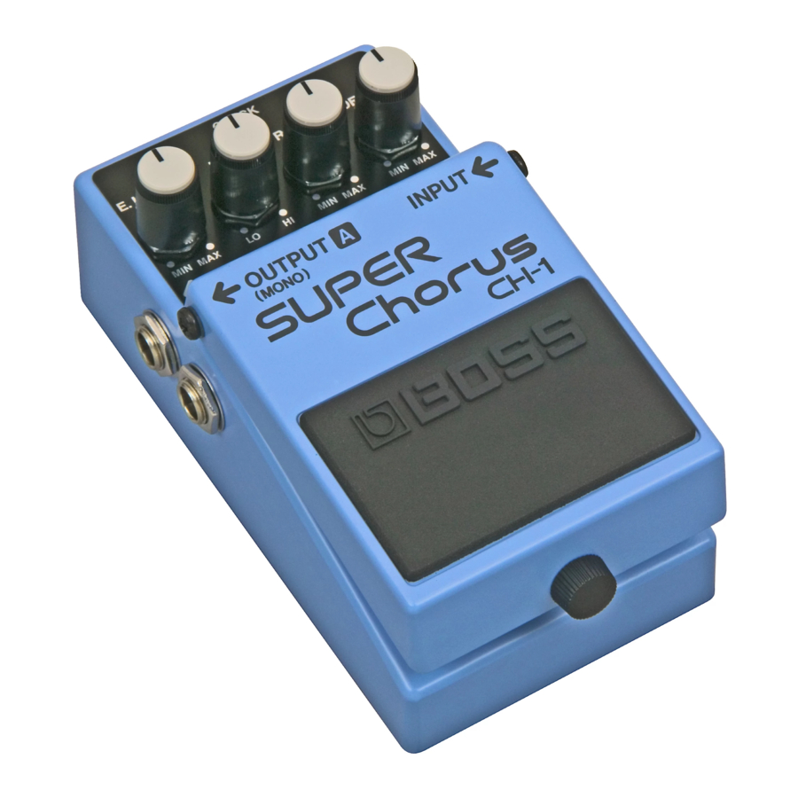 Boss CH-1 SUPER Chorus Manual