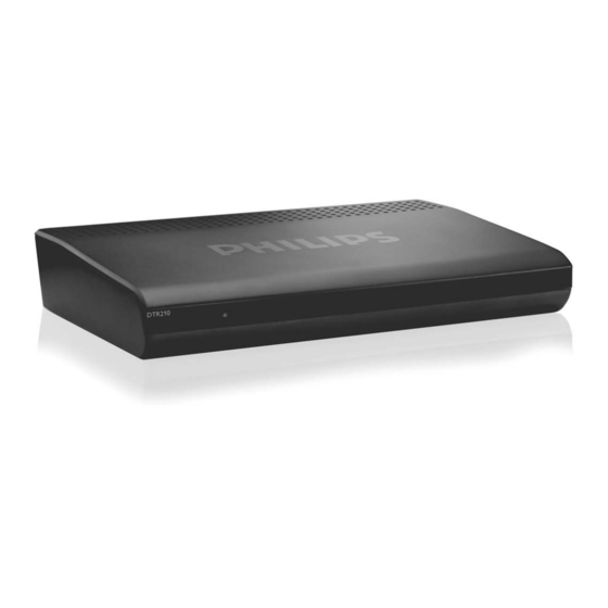 Philips Digital Set Top Box DTR210 User Manual