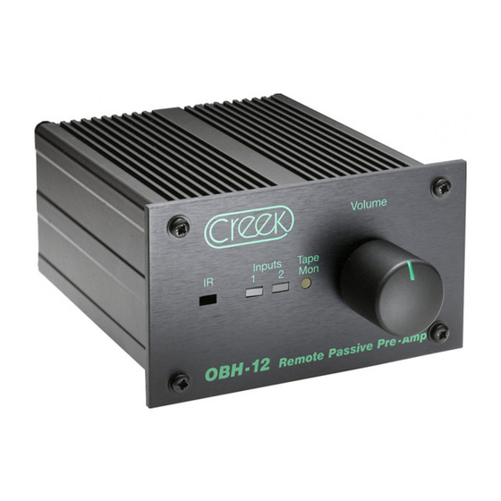Creek Audio OBH-12 Operating Instructions