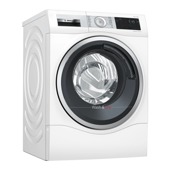 Bosch WDU28560TC User Manual And Installation Instructions
