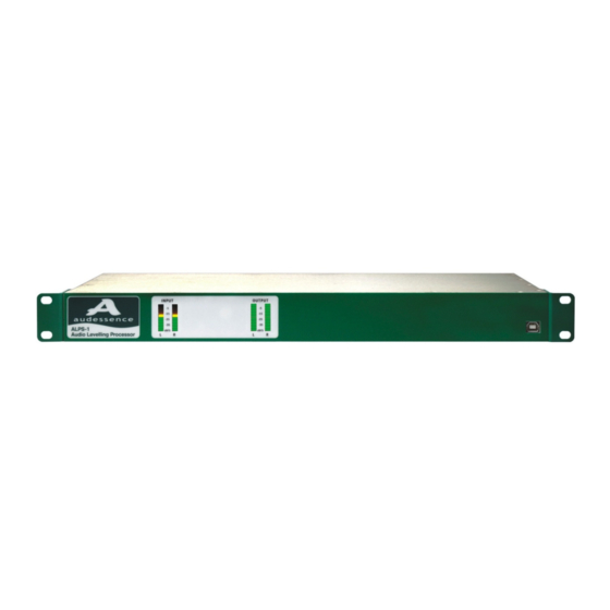 Audessence ALPS-1-IP Level Processing Manuals