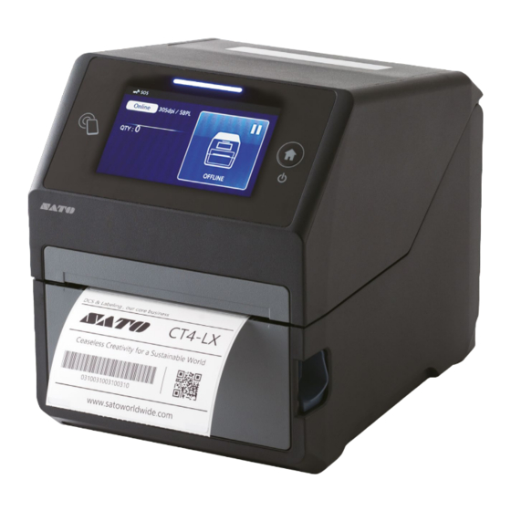 SATO CT4-LX-HC Series Quick Manual