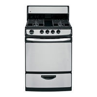GE JGAS02SENSS - 24 Inch Standard Clean Gas Ran Dimensions And Installation Information