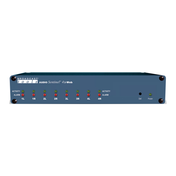 Broadcast Tools Audio Sentinel 4 Web Installation And Operation Manual