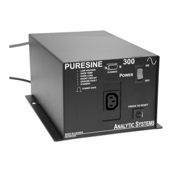 Analytic Systems Pure Sine 300 Manuals