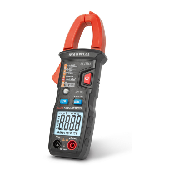 Maxwell Digital Multimeters 25608 User Manual