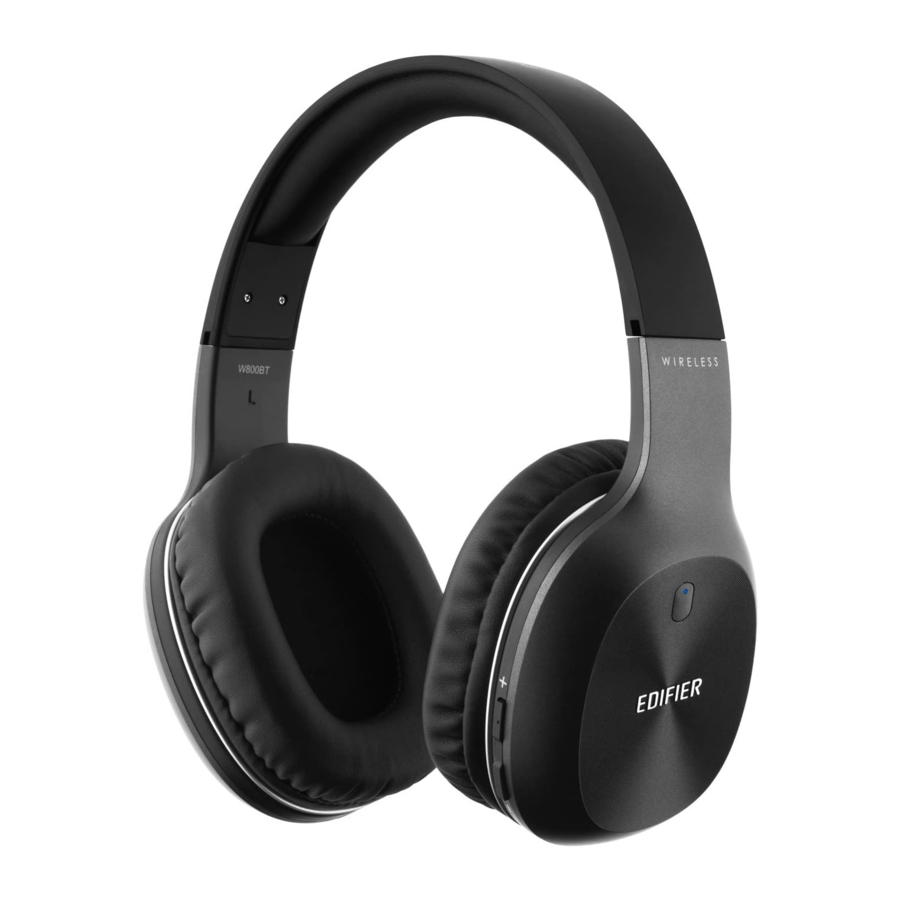EDIFIER W800BT Plus - Bluetooth Stereo Headphones Manual