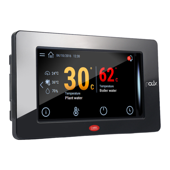Carel pGDx Touch 7 Quick Start Manual