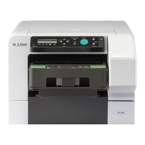 Ricoh Ri 100 Safety Information Manual