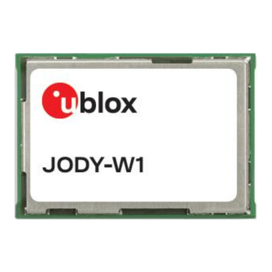 Ublox JODY-W1 Series System Integration Manual