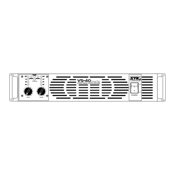 STK Professional Audio VS-34 Power Plus Owner's Manual