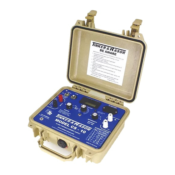 Tinker & Rasor CS-10 Product Instructions
