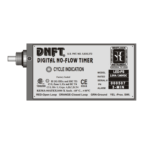 WHITLOCK INSTRUMENT DNFT-LED-PS Manual