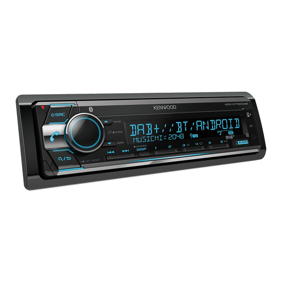 Kenwood KDC-X7100DAB Instruction Manual
