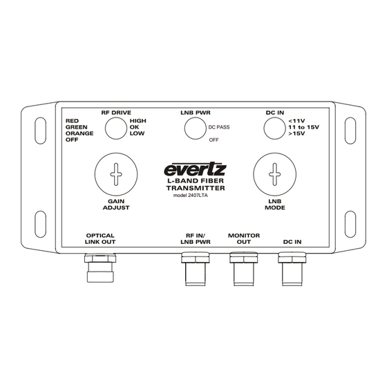 evertz 2405LTA Instruction Manual