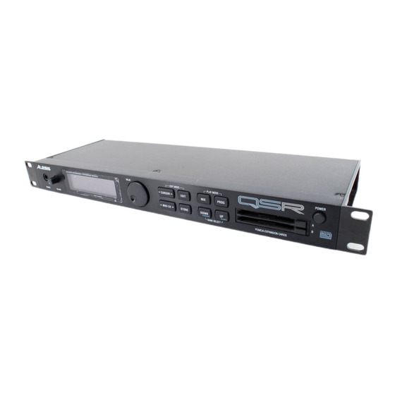 Alesis QSR Quick Reference Manual