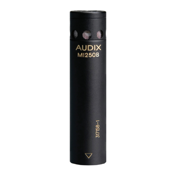 Audix M1250B Quick Start Manual