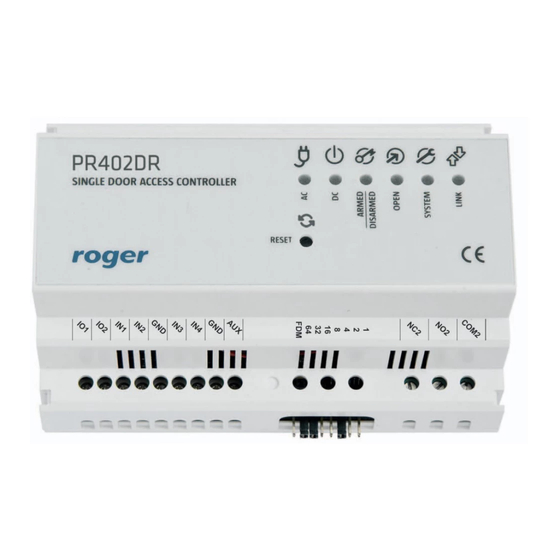 Roger PR402DR Quick Start Manual