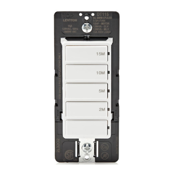 Leviton DT115 Installation Instructions