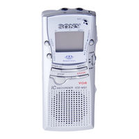 Sony ICD-MS1 - Memory Stick Ic Recorder Operating Instructions Manual