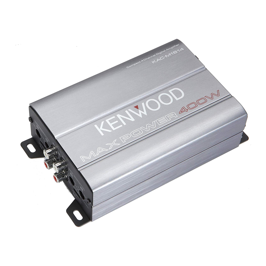 Kenwood KAC-M1814 Instruction Manual