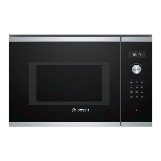 Bosch BEL554MS0A Built-In Microwave Oven Manuals