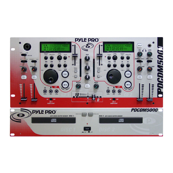 Pyle Pro PDCDM5000 Instruction Manual
