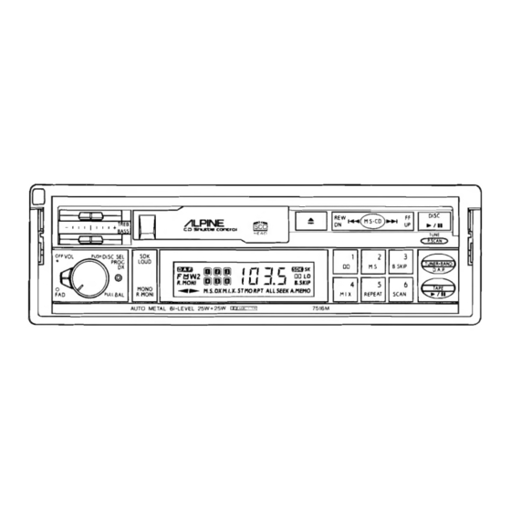 Alpine 7516M Service Manual