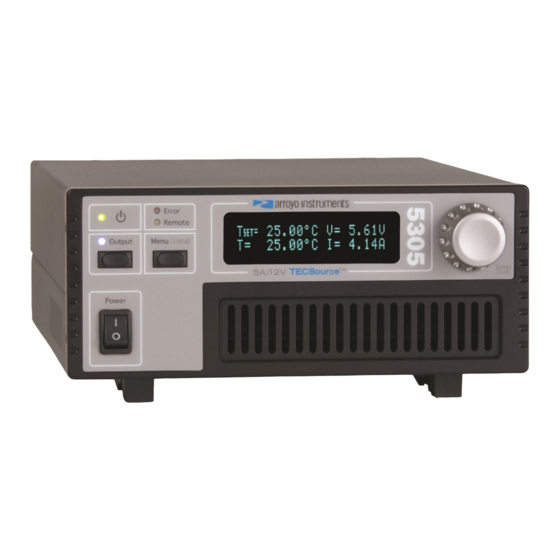 Arroyo Instruments TECSource 5305 Manuals