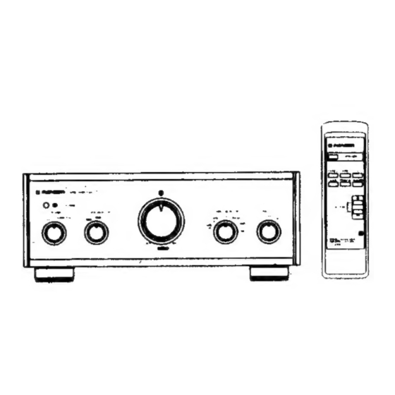 Pioneer A-07 Stereo Integrated Amplifier Manuals