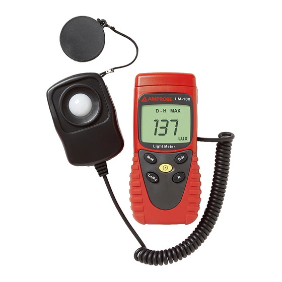 Amprobe LM-100 Light Meter Manuals