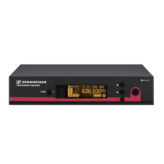Sennheiser EW 114 G3 - FREQUENCY SHEETS Manual