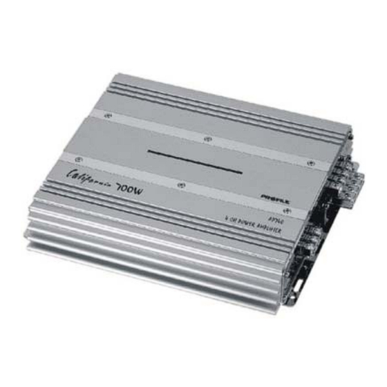 Profile California AP600 Installation Instructions & Owner's Manual