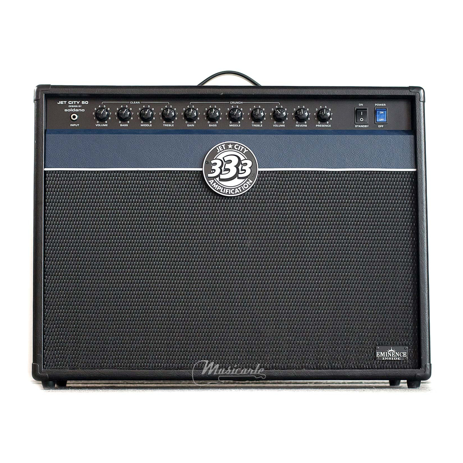 JET CITY AMPLIFICATION JCA5212RC Owner's Manual