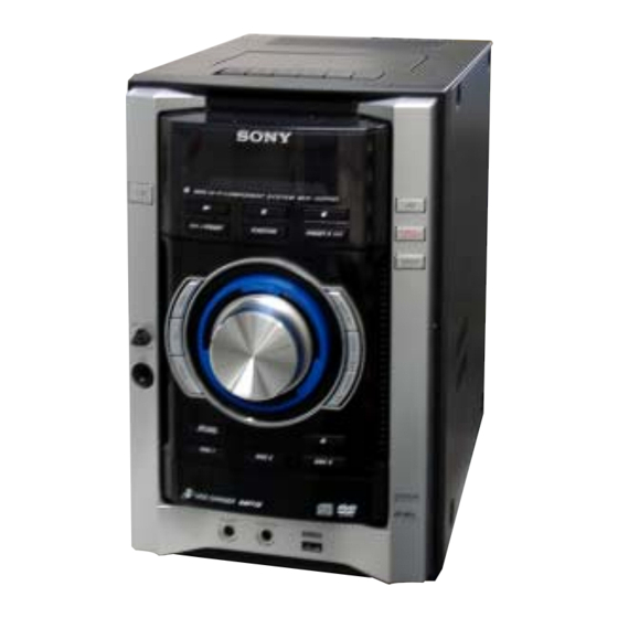 Sony HCD-GZR5D Manuals