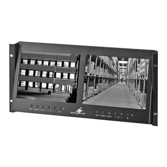 Monacor TFT-2900LED Dual LCD Monitor Manuals