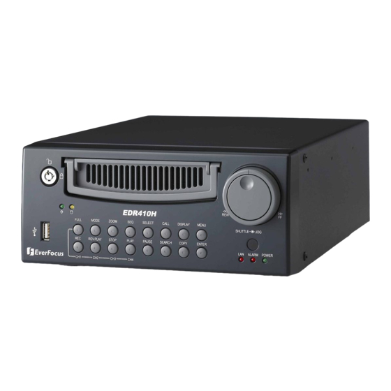 EverFocus EDR410H Operator's Quick Manual