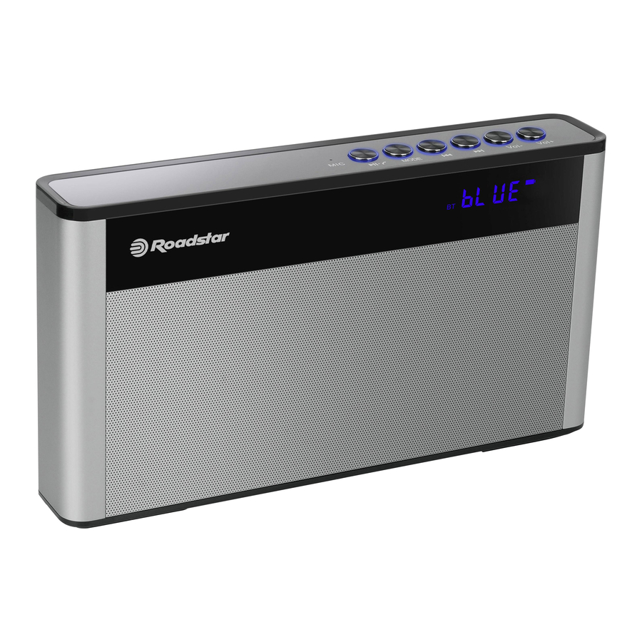 Roadstar TRA-570US/BT - Portable Radio With Bluetooth Manual