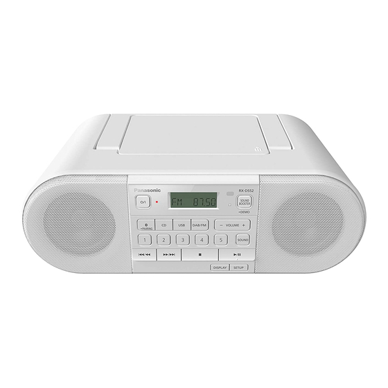 Panasonic RX-D550 Operating Instructions Manual