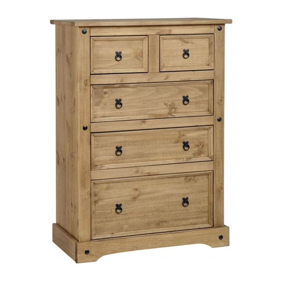 Seconique CORONA 3 + 2 DRAWER CHEST Assembly Instructions Manual