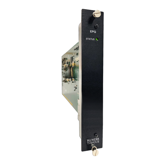 Blonder tongue NXG-EPG User Manual