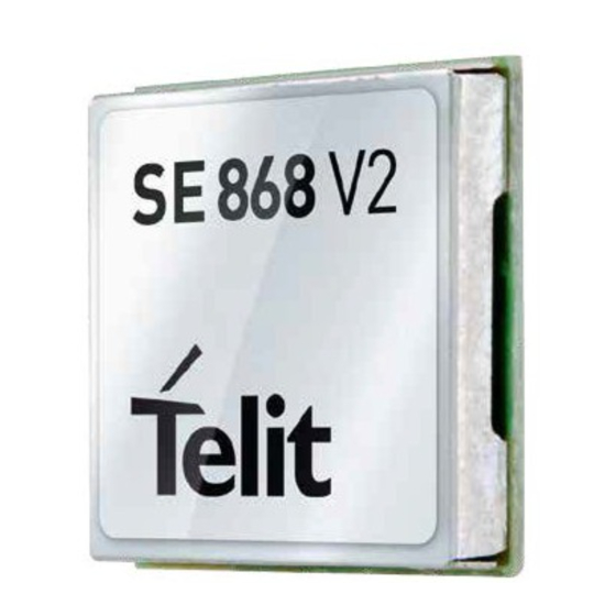 Telit Wireless Solutions SE868V2 User Manual