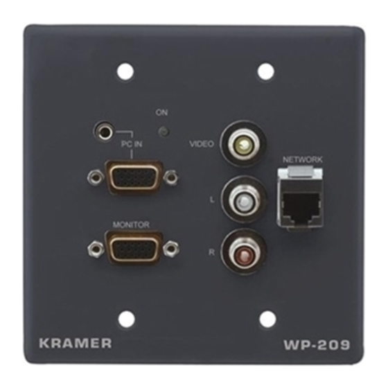 Kramer WP-209 User Manual