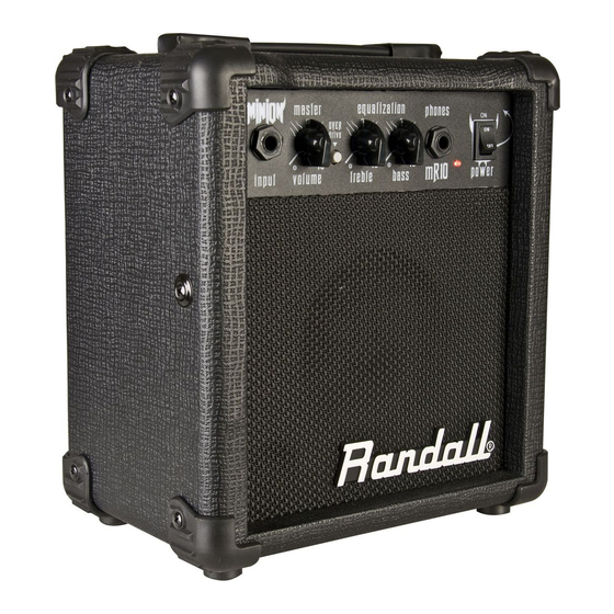Randall Minion MR10 Operation Manual